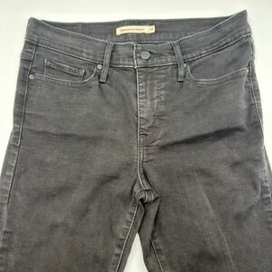 Levi's Jeans Womens 29 Black 312 Shaping Slim Dark Wash Stretch Denim Black
